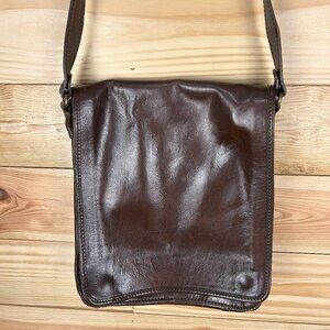 Vera Pelle brown leather crossbody